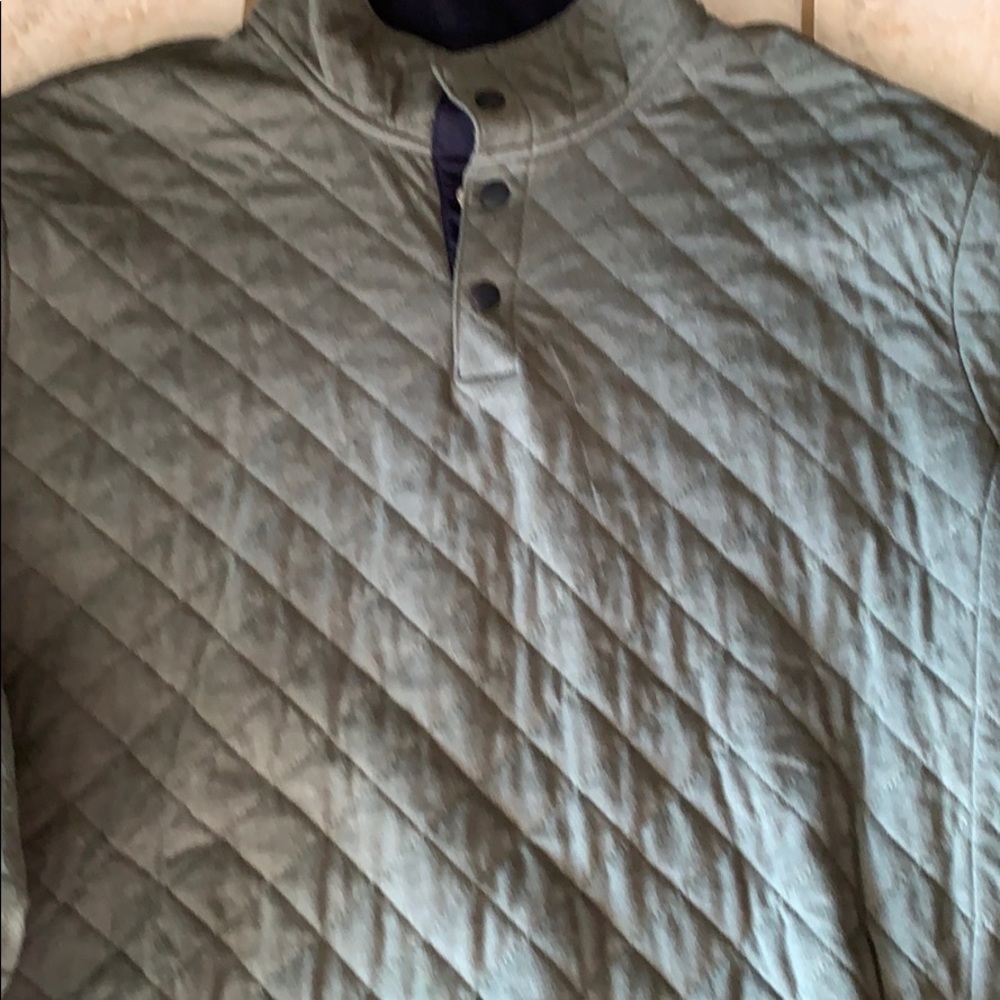 Olive Green Quilted Pullover - image 5